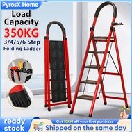Tangga Lipat Folding Ladder 3-6 step Heavy Duty Foldable Ladder Stainless Steel Stairs Ladder Antisl