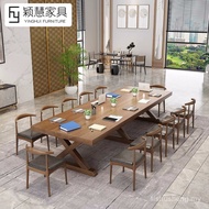 Table Loft Modern Negotiation Solid Wood Simple Log DGRA