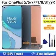 AMOLED Display For Oneplus 5 5T 6 6T 7 7T 7Pro 8 8T 9 9R 9RT 10R 10T 10Pro LCD Display Touch Screen 