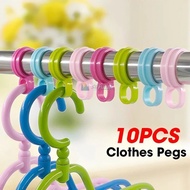 ⚡ 10pcs Windproof Clothes Pegs Drying Clothes Buckles Hanger Windproof Hook Laundry Hook Clip Plastic Hanger Windproof Buckles ⚡