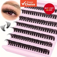 140Pcs Eyelash Clusters Diy Single Natural Thin Eyelash Extensions 9-16Mm D Curl