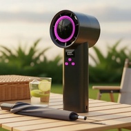 LED Display 100-Speed 24000RPM USB Rechargeable Handheld Turbo Fan
