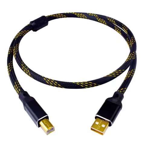 YYAUDIO Hifi USB Cable DAC A-B C-B C-C A-C Digital Audio High Quality OFC Silver Plating Type A to T