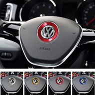 Steering Wheel Logo Decorative Ring Sticker For Volkswagen Tiguan Passat B8 MK5 MK6 MK2 MK7 VW Golf 