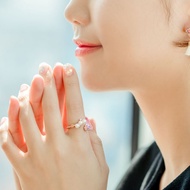 Korean Ring 16K Rose Gold Pearl