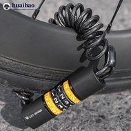 HUAIHAO Anti-Theft Combination Cable Lock for Bicycle Retractable Steel Wire Lock for Electric Bike 