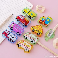 【NEW】Transport Pencil Sharpener Vehicle Kids Student Pengasah Pensel Goodies Gift Children Fire Engine Police Car