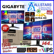 (ALLSTARS : We are Back) *Ready Stocks* Gigabyte M28U / M28U-EK 28" IPS 4K UHD Gaming Monitor 3840x2160 144Hz 8BIT 1MS HDR400 / KVM / FreeSync​™ Premium Pro / VESA Mount Compatible 100x100mm / Built-in-Speaker (Warranty 3yrs by Gigabyte SG)