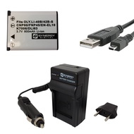 Olympus FE-230 Digital Camera Accessory Kit includes: USB8PIN USB Cable, SDM-141 Charger, SDLI40B Ba