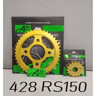 RS150 / CBR150 / RSX 150 AJI RACING SPROCKET 428H *** GOLD *** 14/15T/16T & 38/39/40/41/42/43/44T