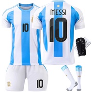 2024 Argentina Football Jersey No. 10 Messi Messi 11 Dim Maria America Cup Jersey Children's Suit