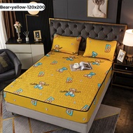 JJT [Miễn Phí Vận Chuyển]bộ đồ giường lụa mát mẻ Khăn trải giường thông gió tốt 3 kích thước 5 feet 