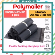 POLYMAILER 20X30 focus Plastic Packing POLIMAILER SINGLE 20x30 Black Plastic Envelope Packing Olshop