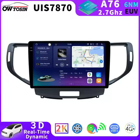 UIS7870 Android 13 12G+256G Car Radio GPS For Honda Accord 8 CU CW Acura TSX 2007-2015 CarPlay Audio