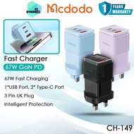 Mcdodo CH-149 67W Charger Adapter Fast Charging Charger Adaptor Mini Travel UK Plug Mcdodo CH-1491 C