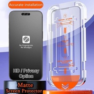 HD Matte / Kit Bebas Habuk Privasi Kaca Terbaja untuk iPhone 17 17Air 17Pro 17ProMax 16e 16 15 14 13