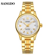 Sandsangdo Fashionable Golden Waterproof Luminous Calendar Womens Watch Automatic Mechanical Watch T