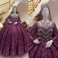 Ready Gaun pengantin Premium | Gaun Pengantin mewah elegan | Gaun