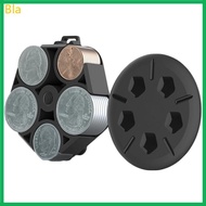 Bla 5-grid Coin Storage for Case for Organize Quarters Pennies Dime Car Change Organ