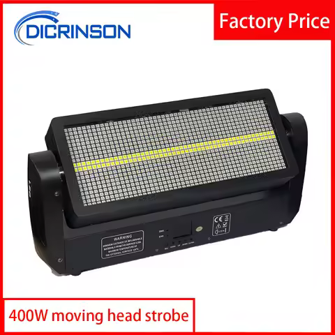 DICRINSON 400W RGB 3in1 LED Strobe Light DMX Controlled 8 Segment Strobe DJ Disco Light Background D