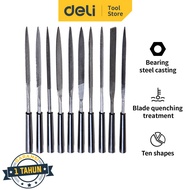 Deli Mini File/Set Alat Kikir Besi 10 Pcs 5 x 180 mm High-quality steel DL2180 /Alat Perkakas