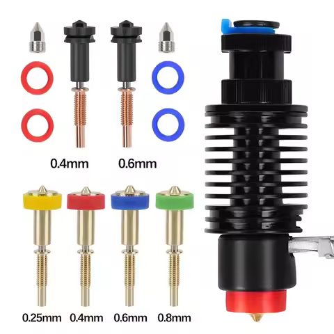 Upgraded E3D Hotend Kit For E3D Revo Hotend Kit V6 Heatsink Ceramic Heating Core 104Nt Thermistor fo