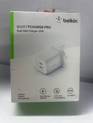 👍全新豐澤行貨有fortress 單保養BELKIN 貝爾金 WCH013MY 65W 雙 USB-C GAN 家用充電 '器 O