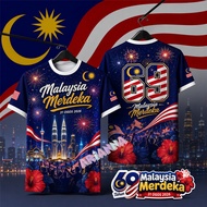 2026 Malaysia 69th Independence Day T shirt full sublimation quick dry Jersey Oversized Streetwear M