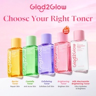 Glad2Glow Face Toner Niacinamide Milk Brightening/Exfoliating/Anti-Acne/Repair barrier 80ml skincare