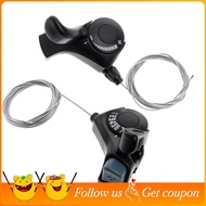 Bicycle Shifters 21-Speed Bike Shifter Brake Lever Set TX30-7 3x7 Thumb Shifter with Gear Indicator