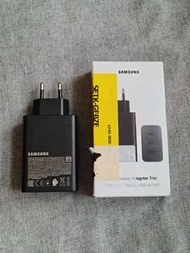 全新三星samsung 原裝65W快充充電器 (EP-T6530三頭充)charger+usb type c線