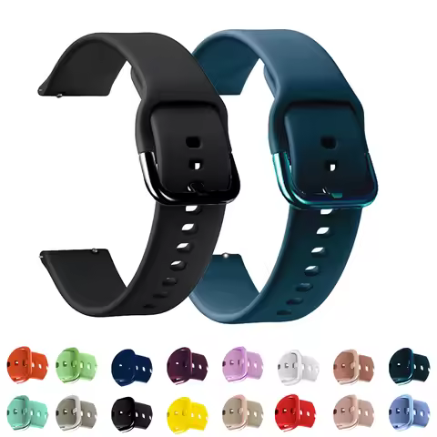 For Samsung Galaxy Watch 42mm Wristband Watch 4 5 6 7 Active 2 40 44mm Classic 42 46mm 20mm Silicone