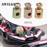 [perfeclan3rc] 30 Pieces Cable Nipples Throttle Cable Stop Metal Universal Lock Clamps