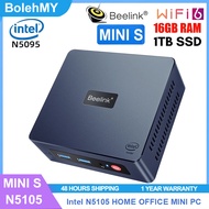 Beelink Mini S Intel N5095 Windows 11 Mini Computer Desktop Laptop Dual HDMI 256GB Mini PC