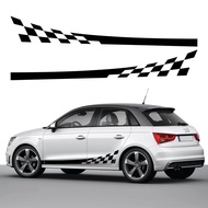 Car Stickers Side Skirt Racing Stripes Vinyl Decals Accessories For Audi A1 8X GB 8XF 8XA GBA Sportb
