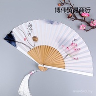 Cheongsam Hanfu Student Folding Fan Portable Chinese Style Female High-value Fan Accessories Dance F