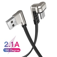 [Hot K] สาย USB โลหะผสมสังกะสีชนิด C 180องศาสาย Usb C สำหรับชาร์จได้อย่างรวดเร็ว Usb สาย C ชนิด C สายดาต้าชาร์จสำหรับ Samsung S8 S9 Note 9 8 Xiaomi Mi8