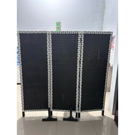 Synthetic rattan screen partition