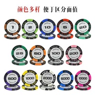 Chip Set Texas Crown Number Chip Mahjong Poker Game Token Plastic Chip Chip Chip