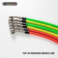 AJ-MOTOR Motorcycle Brake Steel Hose For Yamaha YZF-R3 2019-2025 R3