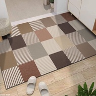 PVC Leather Door Mats Home Entrance Door Floor Mats Bathroom Kitchen Waterproof and Oil-proof Foot Mats Stain-resistant Carpet