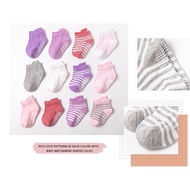 CODE J64J LKM346 6in1 Baby Socks Baby Socks contains 6 pairs of anti-slip toddler Socks 1KG 11PC LIT