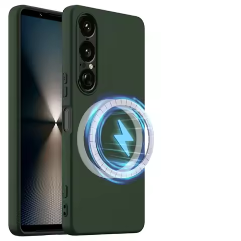 Liquid Silicone Matte Case for Sony Xperia 1 VII V II Magnetic for Magsafe Wireless Charge Cover for