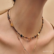 Sweater Chain High-End Unique Autumn Winter Creative Necklace Ladd Tiger Eye Collarbone Chain Beauti