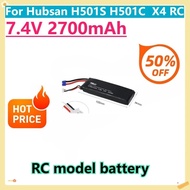 For Hubsan H501S H501C  X4 RC Quadcopter Drone Spare Parts 2s  EC2 Plug 10C  7.4V 2700mAh Lipo Batte