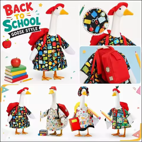 Back-to-School Porch Goose Costume Set Cute Porch Outfit Set Festival Decorative Clothes Adjustable 