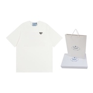 2026Prada/Prada T-shirt lelaki dan wanita, T-shirt bercorak, T-shirt komuter, T-shirt mewah, ringan 