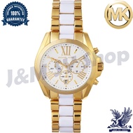 Michael Kors Bradshaw Gold & White Two-Tone MK Watch for Men & Women by J&M SY Shop