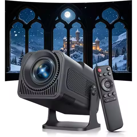 1080P Mini Projector, WiFi/Bluetooth, 4K, 300 ANSI, Auto Keystone, 5W Speaker, Apps, 180° Rotatable 