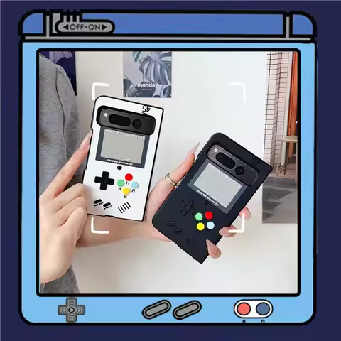 3D Cute Game Machine Retro Mobile Phone Protection Phone Case for Google Pixel Fold Pixel 9 Pro Fold
